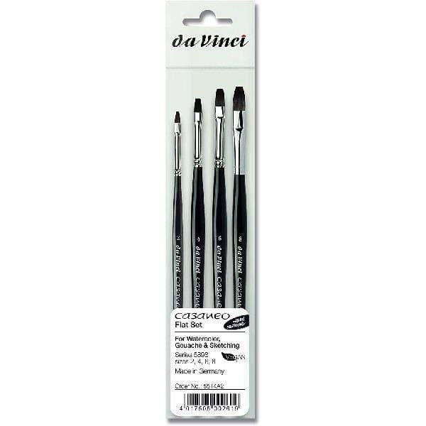 DAVINCI CASANEO SET OF 4 da Vinci - Casaneo Brush Set of 4 - Vegan - Flat Set - Item# 5514A2