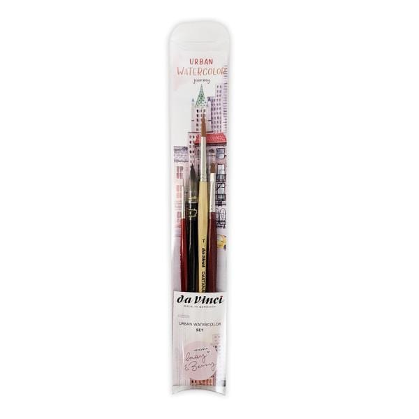 DAVINCI WATERCOLOUR SET da Vinci Watercolour set of 4 Brushes - Urban Watercolour