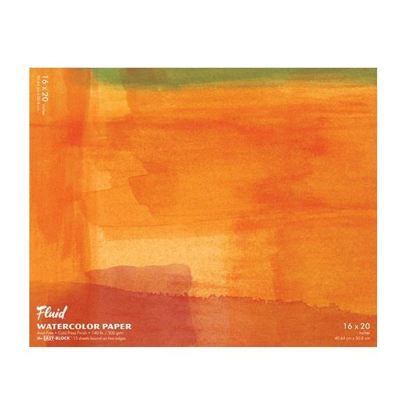 FLUID WC BLOCK 140LB Fluid Watercolour Block 16x20" Cold Press