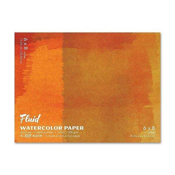 FLUID WC BLOCK 140LB Fluid Watercolour Block 6x8" Cold Press