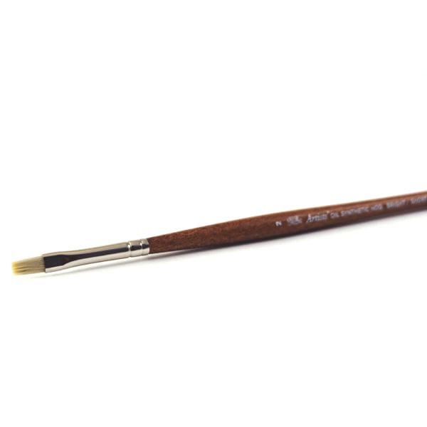 Gwartzman's Art Supplies Winsor & Newton - Artists' Oil Synthetic Hog Bristle - Long Handle - Bright/Short Flat Brush #2 - item# 5010302