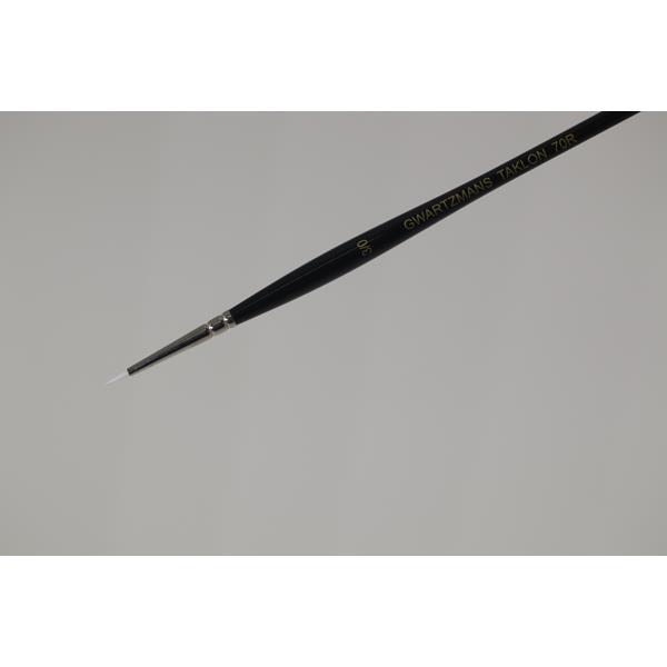 GWARTZMANS BRUSH WHITE TAKLON Gwartzmans White Taklon Round Brush #3/0 - item# 70R3/0