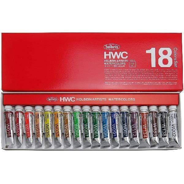 HOLBEIN WATERCOLOUR SET Holbein - Artist's Watercolour Set - 5ml - 18 Colours