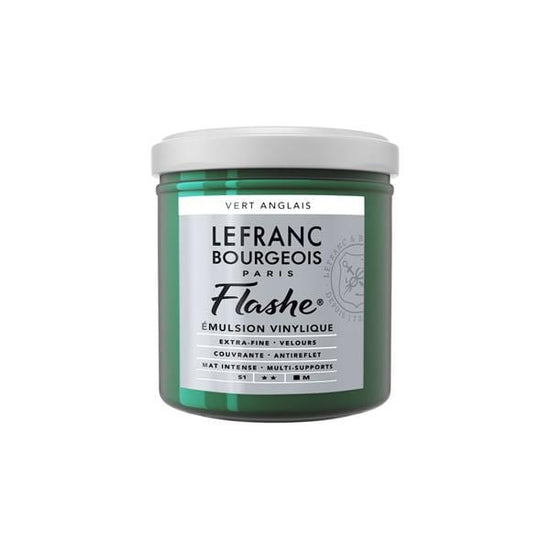 LEFRANC & BOURGEOISE FLASHE ACRYLIC CHROME GREEN Flashe Vinyl Emulsion Paint 125mL - Series 1