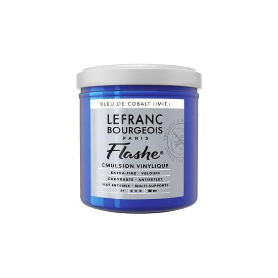 LEFRANC & BOURGEOISE FLASHE ACRYLIC COBALT BLUE HUE Flashe Vinyl Emulsion Paint 125mL - Series 1