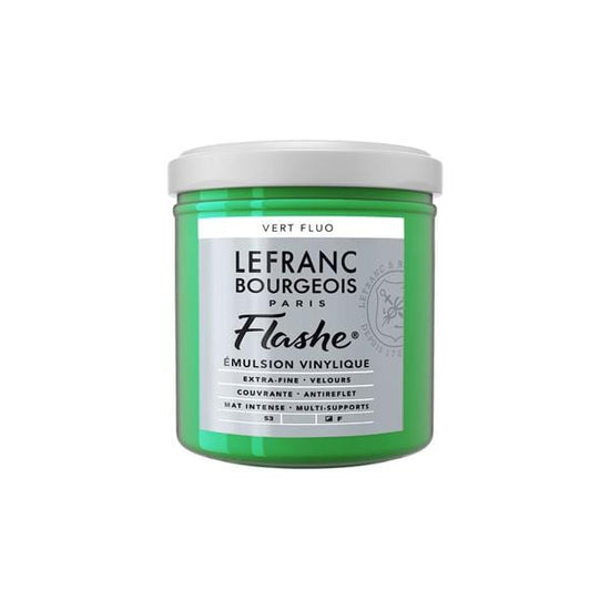 LEFRANC & BOURGEOISE FLASHE ACRYLIC FLUO GREEN Flashe Vinyl Emulsion Paint 125mL - Series 3
