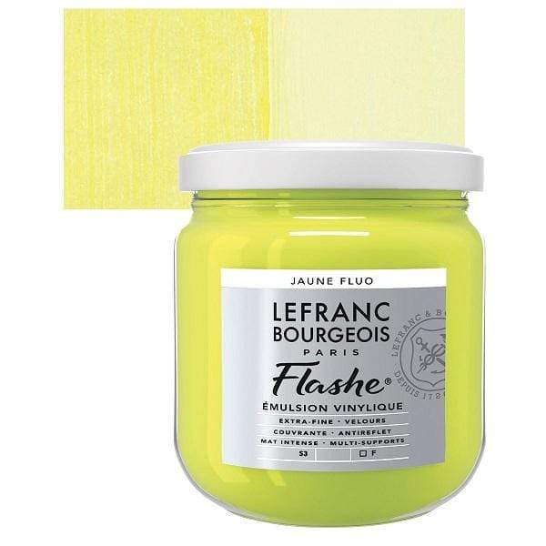 LEFRANC & BOURGEOISE FLASHE ACRYLIC FLUO YELLOW Flashe Vinyl Emulsion Paint 400mL - Series 2
