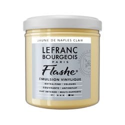 LEFRANC & BOURGEOISE FLASHE ACRYLIC NAPLES YELLOW LIGHT Flashe - Vinyl Emulsion Paint - Individual 125mL Jars - Series 1