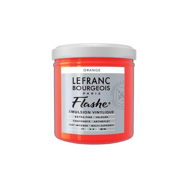 LEFRANC & BOURGEOISE FLASHE ACRYLIC ORANGE Flashe Vinyl Emulsion Paint 125mL - Series 1