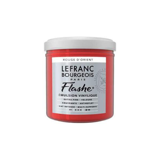 LEFRANC & BOURGEOISE FLASHE ACRYLIC ORIENTAL RED Flashe Vinyl Emulsion Paint 125mL - Series 1