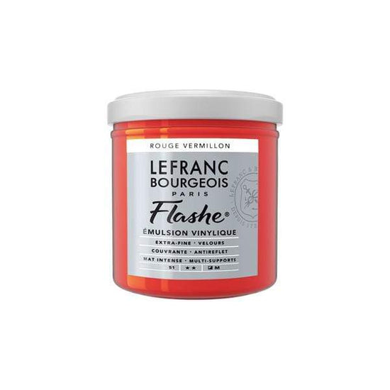 LEFRANC & BOURGEOISE FLASHE ACRYLIC RED VERMILLION Flashe Vinyl Emulsion Paint 125mL - Series 1