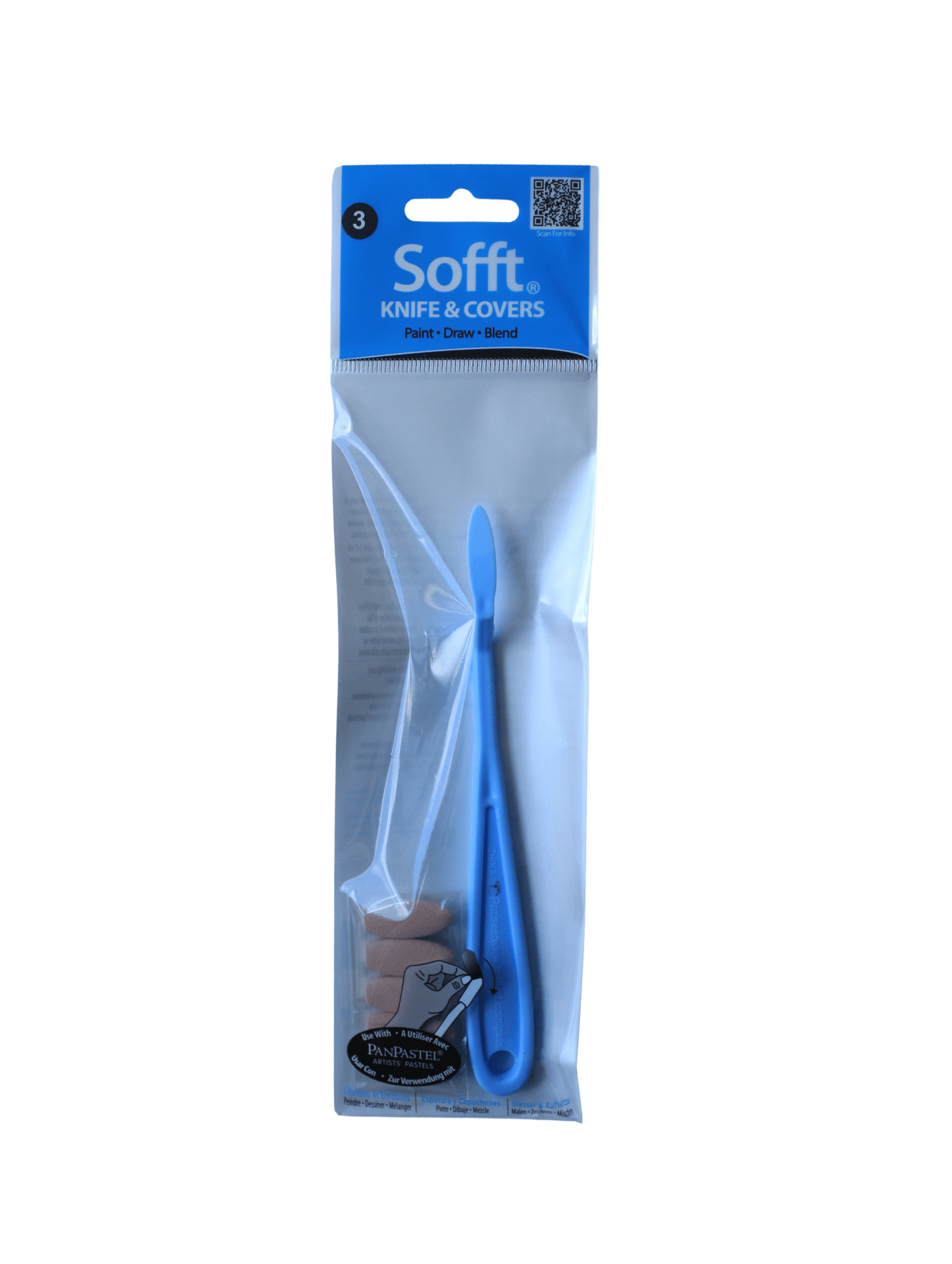 PANPASTEL Sofft Tools PanPastel - Sofft - Knives & Covers - Set of 4 - Oval Tips - Item #65003