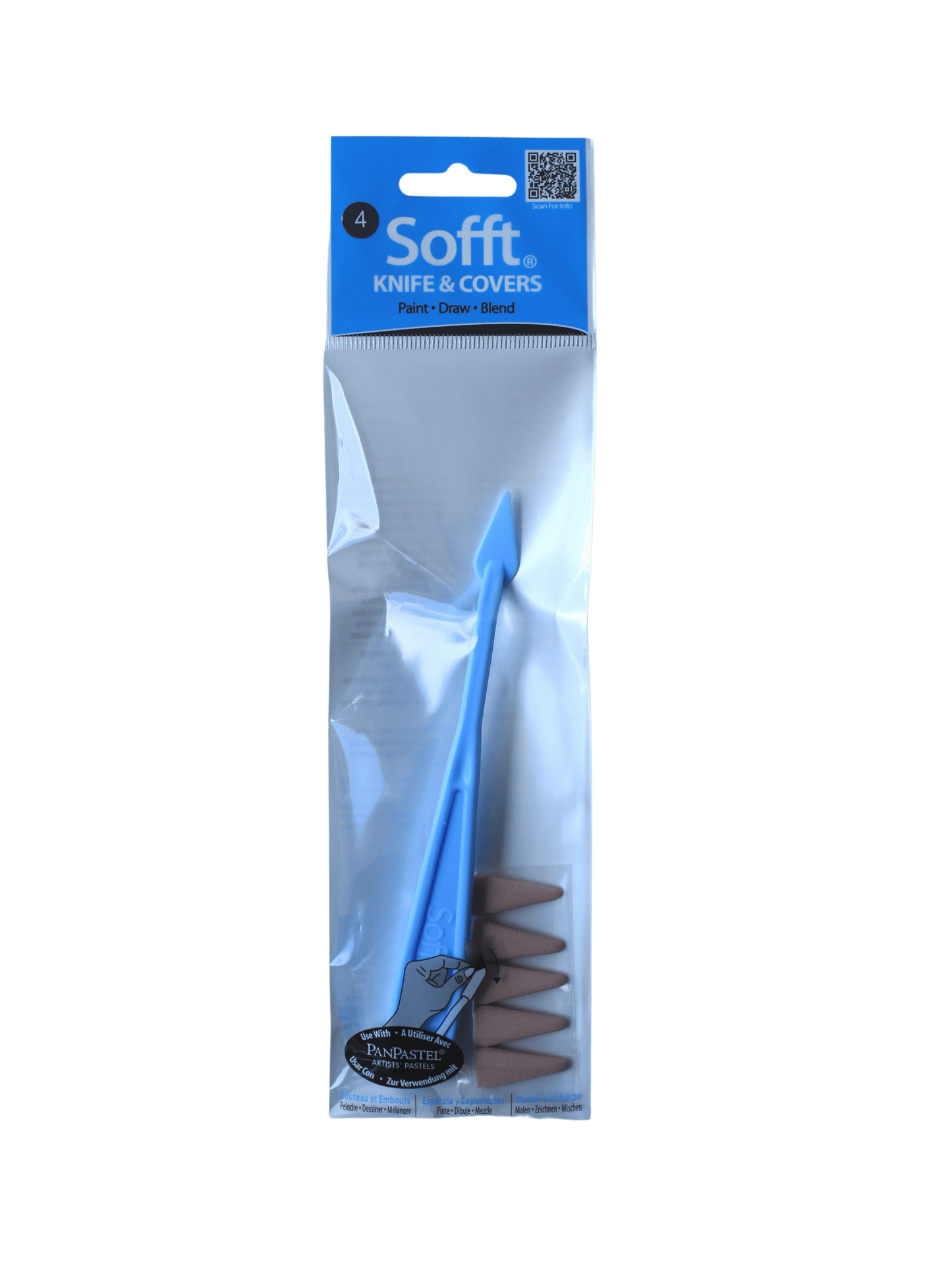 PANPASTEL Sofft Tools PanPastel - Sofft - Knives & Covers - Set of 4 - Point Tips - Item #65004