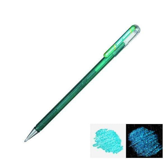 PENTEL HYBRID DUAL METAL GREEN & MET. BLUE Pentel Hybrid Dual Metallic Ball Point Pen 1.0mm