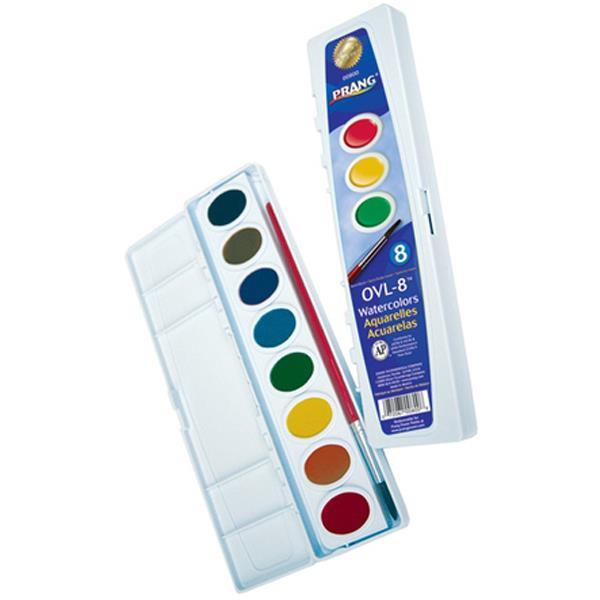 PRANG 8 WATERCOLOUR SET Prang Semi-Moist Watercolour Set of 8