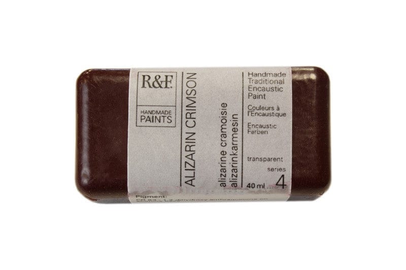R&F Encaustics Alizarin Crimson R&F - Encaustic Paints - 40mL Cakes - Series 4
