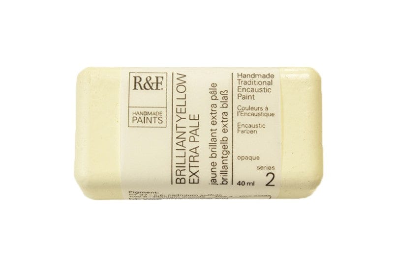 R&F Encaustics Brilliant Yellow Extra Pale R&F - Encaustic Paints - 40mL Cakes - Series 2