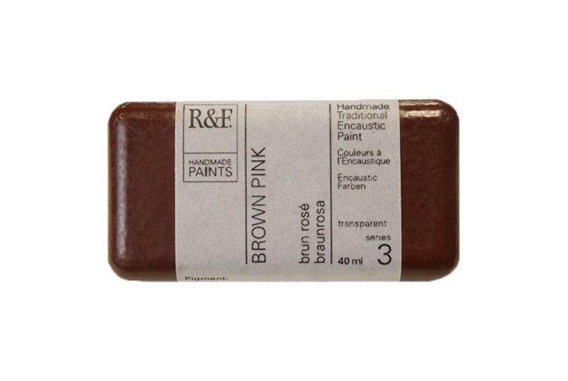 R&F Encaustics Brown Pink R&F - Encaustic Paints - 40mL Cakes - Series 3