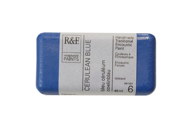 R&F Encaustics Cerulean Blue R&F - Encaustic Paints - 40mL Cakes - Series 6