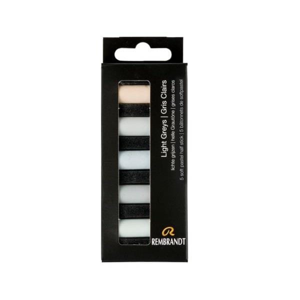 REMBRANDT SOFT PASTEL Rembrandt Soft Pastels Set of 5 - Light Greys