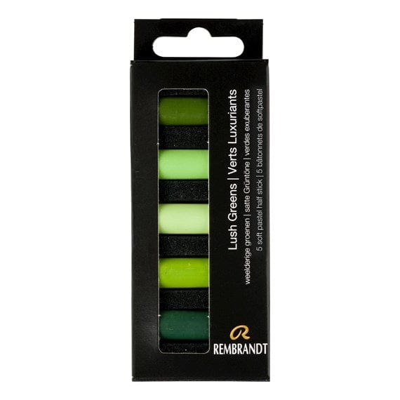 REMBRANDT SOFT PASTEL SET Rembrandt - Soft Pastels - Set of 5 - Lush Greens - Item #31820510