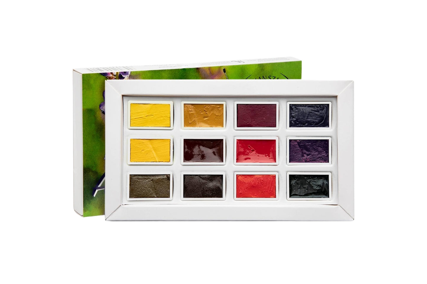 Roman Szmal Watercolour Set - Full Pans Roman Szmal - Aquarius Watercolour Set - Krzysztof Kowalski's Palette - 12 Full Pans