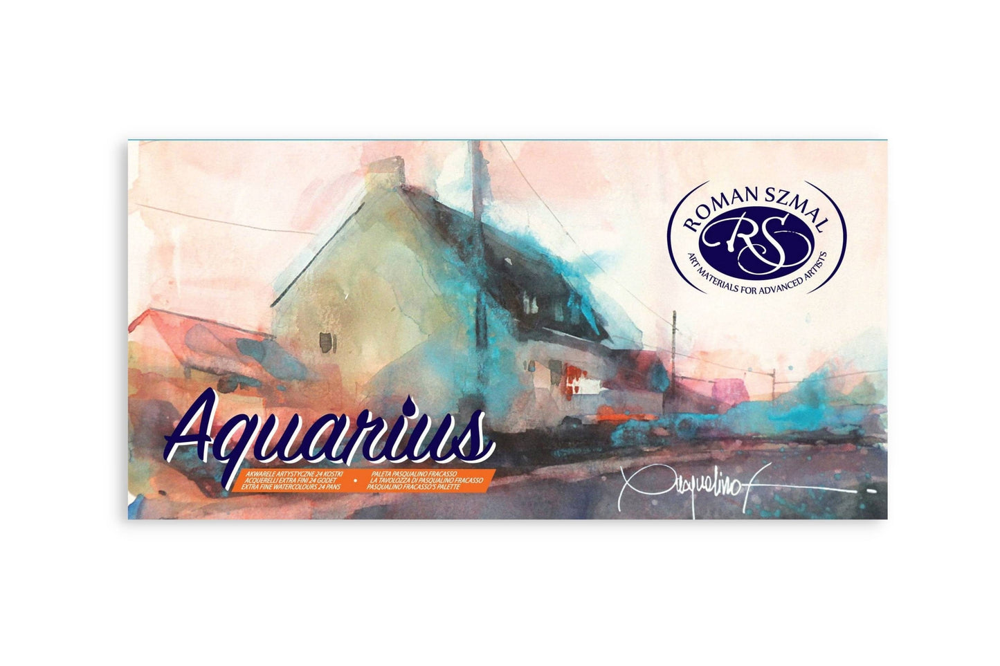 Roman Szmal Watercolour Set - Full Pans Roman Szmal - Aquarius Watercolour Set - Pasqualino Fracasso's Palette - 24 Full Pans