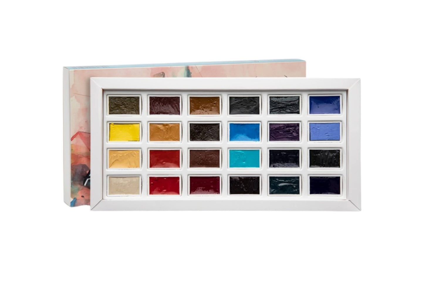 Roman Szmal Watercolour Set - Full Pans Roman Szmal - Aquarius Watercolour Set - Pasqualino Fracasso's Palette - 24 Full Pans
