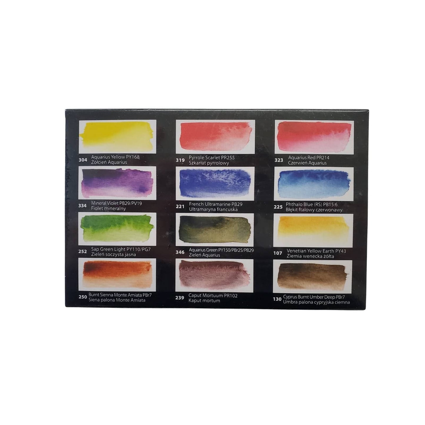 Roman Szmal Watercolour Set - Half Pans Roman Szmal - Aquarius Watercolour Set - Travel Palette - 12 Half Pans