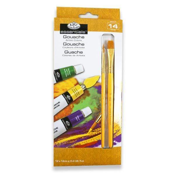 ROYAL LANGNICKEL GOUACHE PAINT SET Royal Langnickel - Gouache Paint Set - 12x12ml - 2 Brushes Included