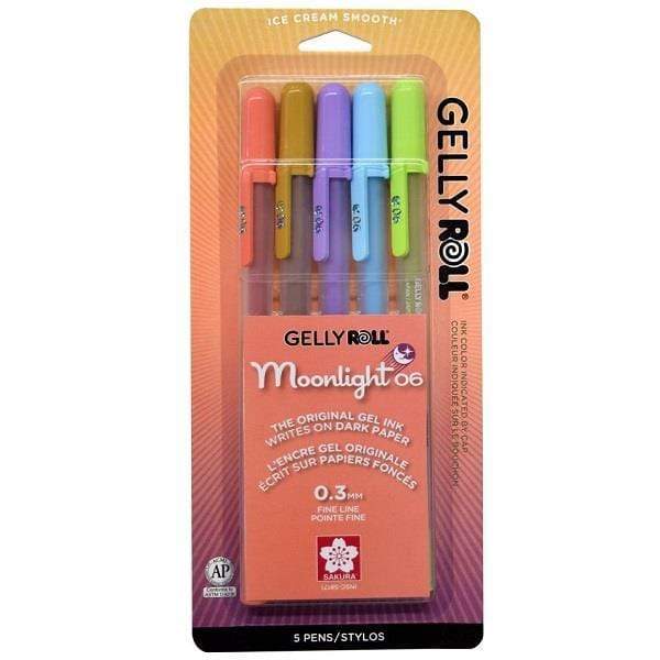 SAKURA PEN SET OF 5 Sakura Gelly Roll Moonlight Pen Set of 5 - Daylight