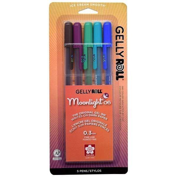 SAKURA PEN SET OF 5 Sakura Gelly Roll Moonlight Pen Set of 5 - Twilight