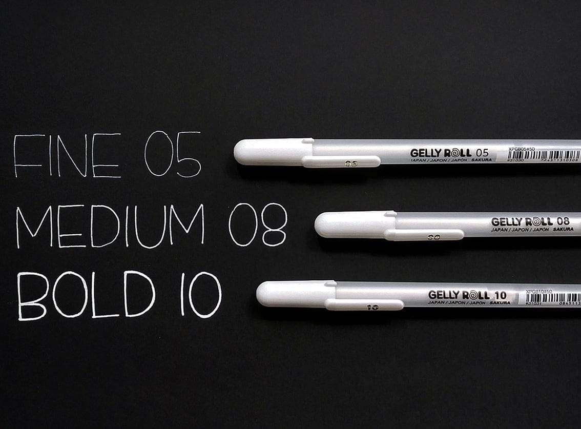 SAKURA PEN SET Sakura - Gelly Roll - Bright White Pen Set - 3 Sizes - Item #57454