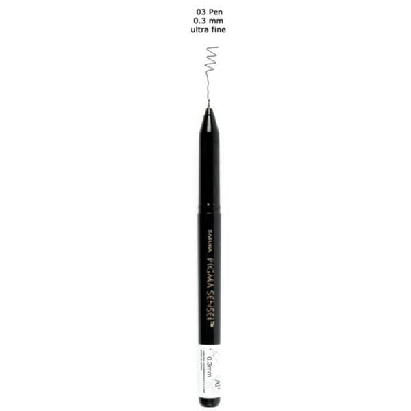 SAKURA PENS BLACK .3MM ULTRA-FIN Sakura Pigma Sensei Pens