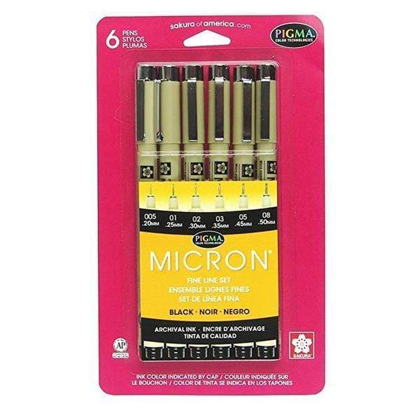 SAKURA PENS Sakura Pigma Micron Set of 6