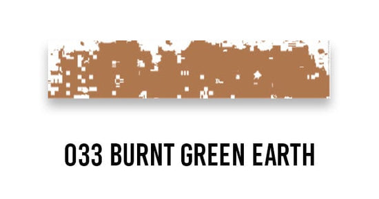 Schmincke SOFT PASTEL 033 Burnt Green Earth Schmincke - Extra-Soft Artists' Pastels - Individual Medium Tints (Series H)
