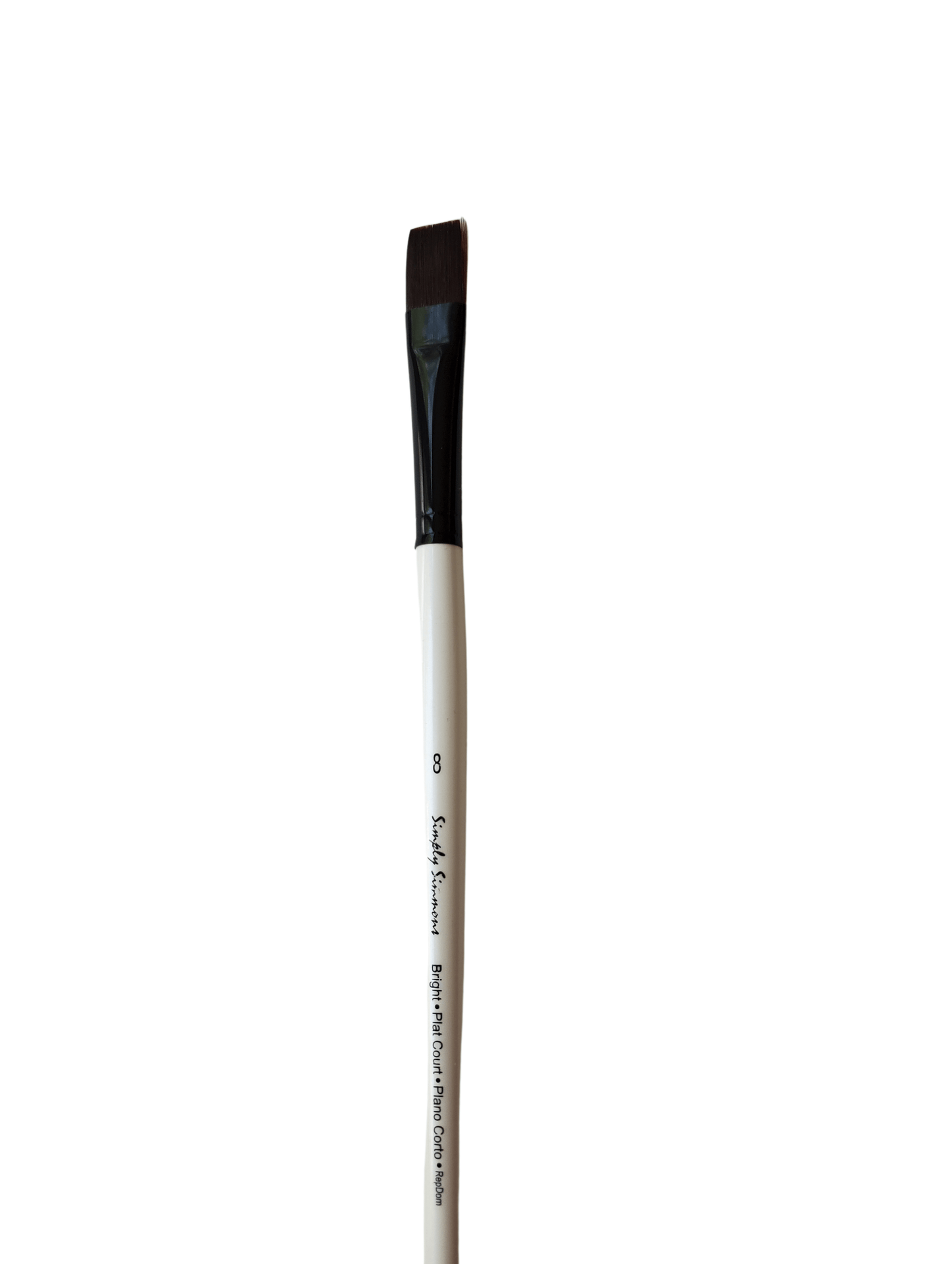 SIMPLY SIMMONS Synthetic Brush #8 Simply Simmons - Burgundy Synthetic Brushes - Bright Flat
