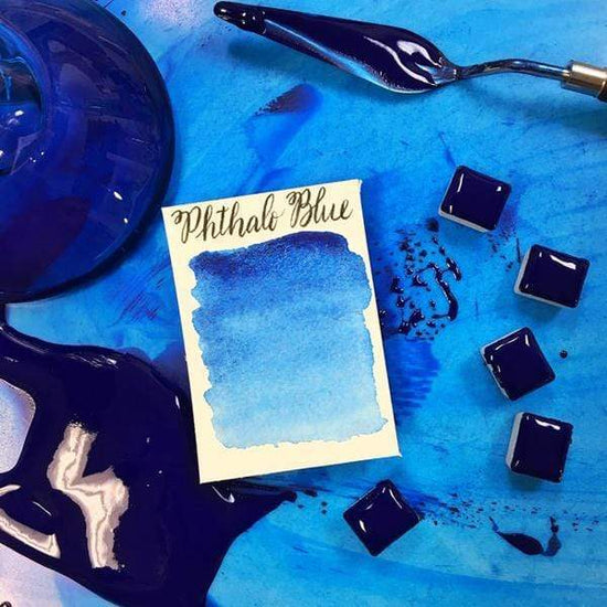 STONEGROUND HALF-PAN SER 3 PHTHALO BLUE Stoneground Watercolour Half Pans - Series 3
