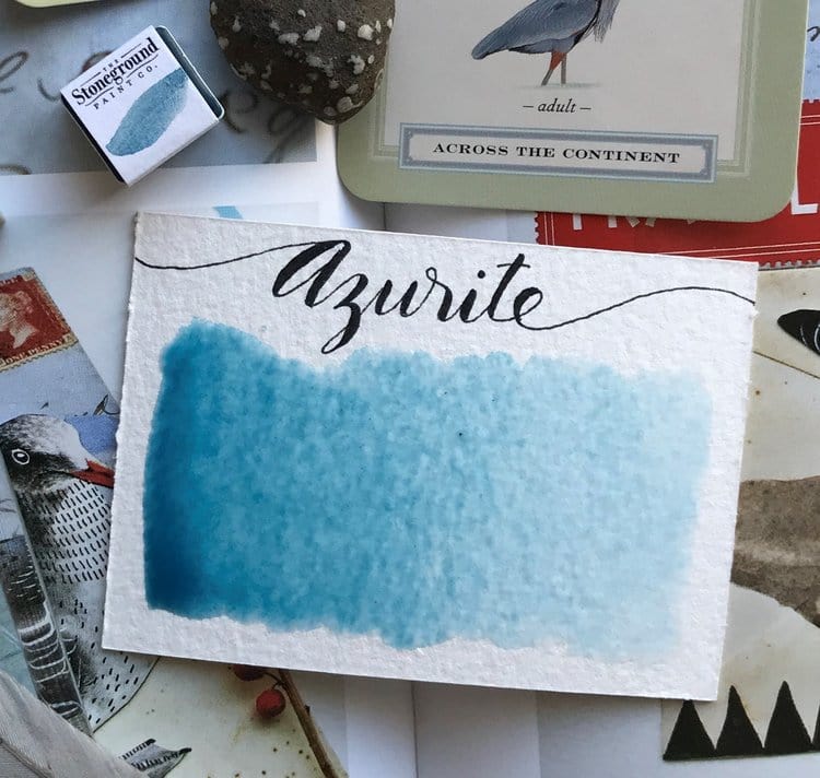 STONEGROUND HALF-PAN SER 6 AZURITE Stoneground - Watercolour Half Pans - Series 6