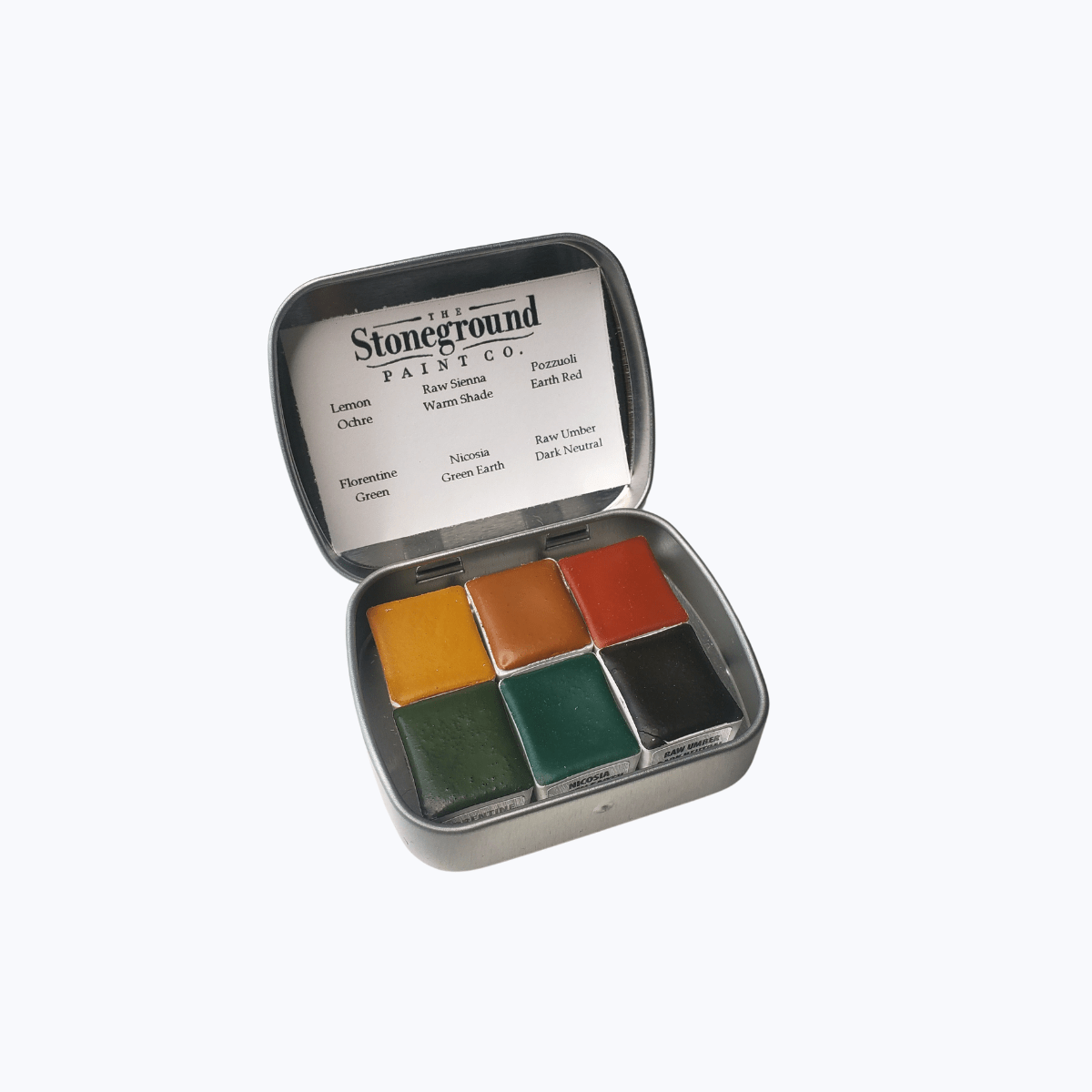 STONEGROUND Watercolour Half-Pan Set Stoneground - Watercolour Half Pan Set - 6 Colours - Historic