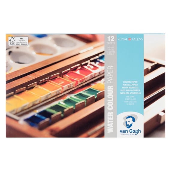 talen WATERCOLOUR BLOCK Van Gogh - Watercolour Paper - White - 13.5x21" - Item #94171321