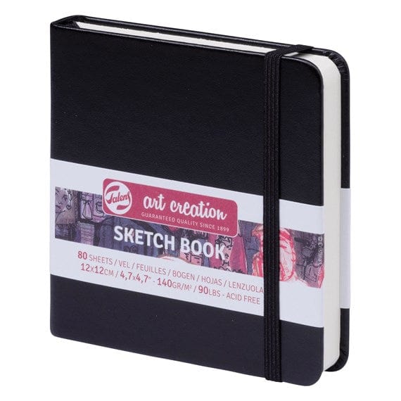 TALENS ART CREATION SKETCHBOOK BLACK Talens - Art Creation - Sketch Book - 12x12cm - Square - 80 Sheets