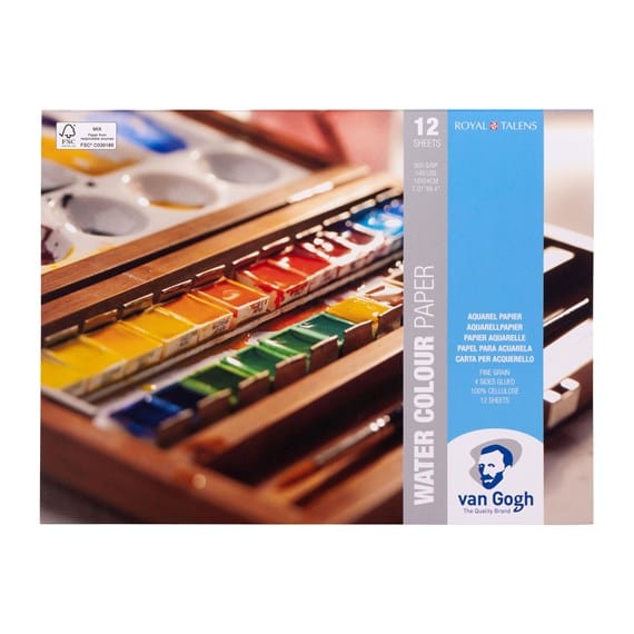 TALENS WATERCOLOUR BLOCK Van Gogh - Watercolour Block - White Paper - 18x24" - Item #94172418