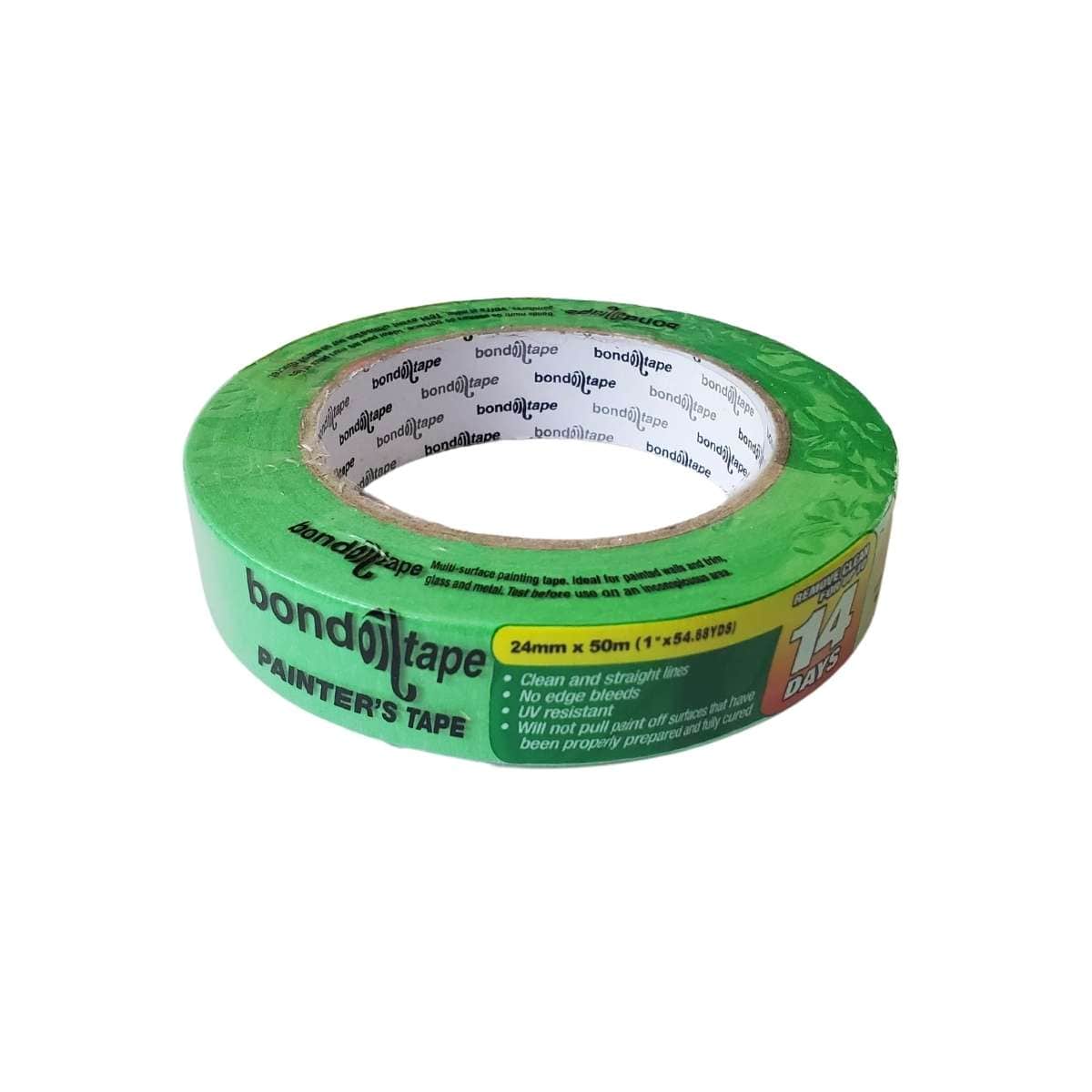 Toolway Painter's Tape Bond Tape - Painter's Tape - 24mm x 50m Roll - Item #122301