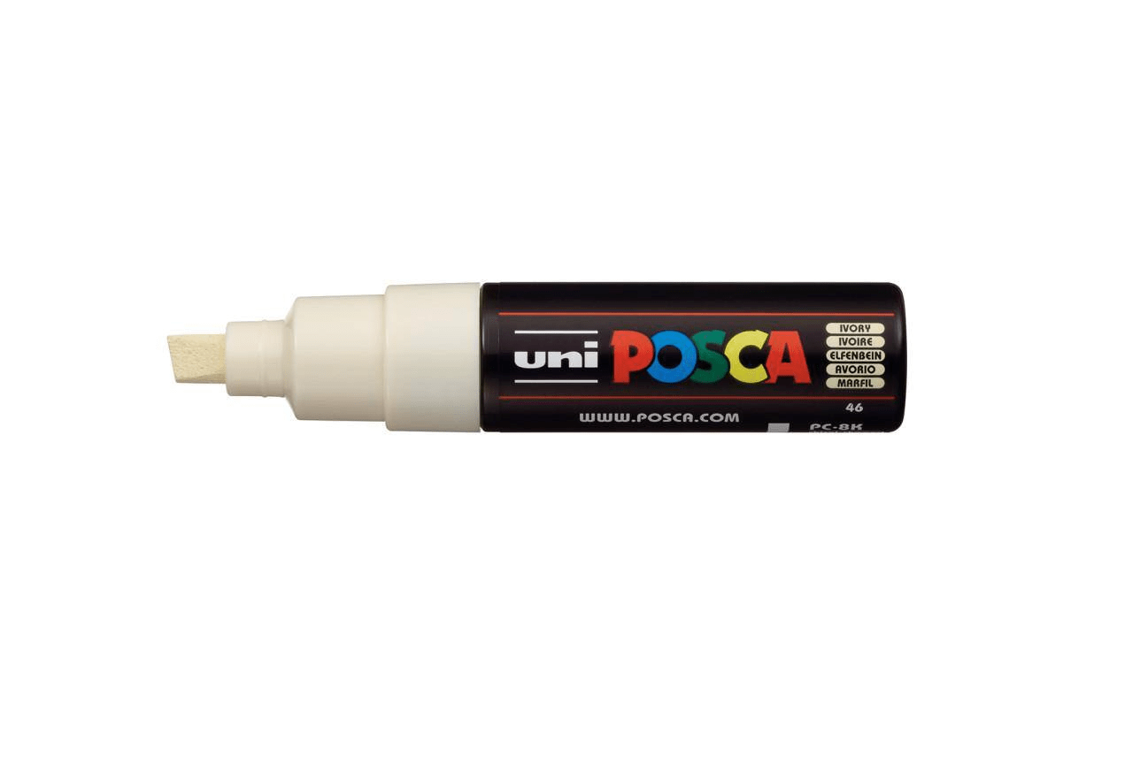 UNI MITSUBISHI PENCIL CO POSCA IVORY Uni - Posca - Individual Paint Markers - Broad Chisel Tip - PC-8K