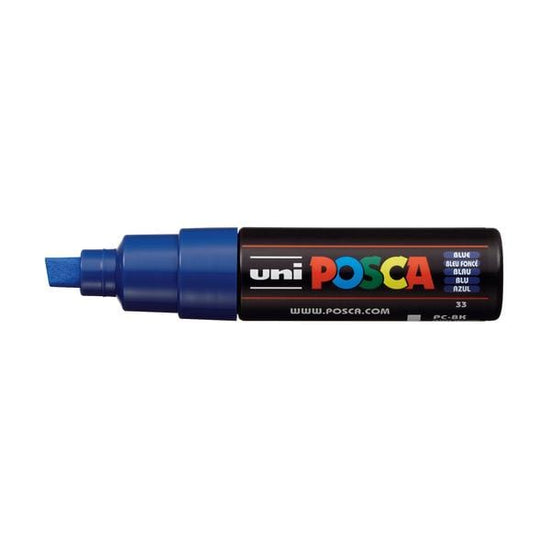 UNIBALL POSCA BLUE Uni Posca Broad Chisel Tip Paint Marker PC-8K