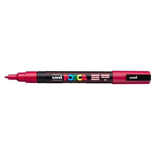 UNIBALL POSCA DARK RED Uni Posca Fine Tip Paint Marker PC-3M