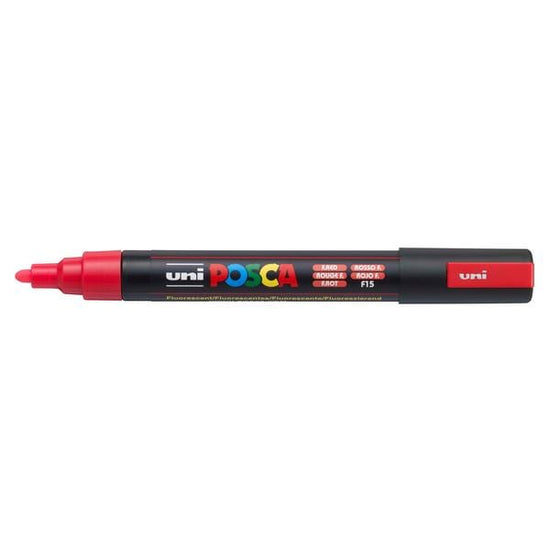 UNIBALL POSCA FLUO RED Uni Posca Medium Tip Paint Marker PC-5M