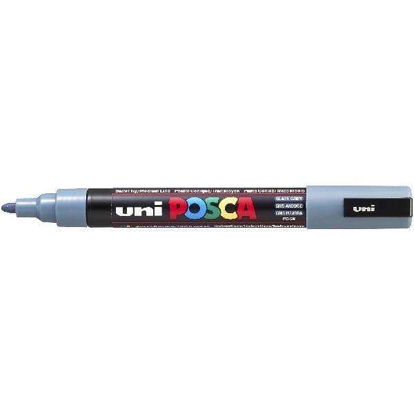 UNIBALL POSCA SLATE GREY Uni Posca Medium Tip Paint Marker PC-5M