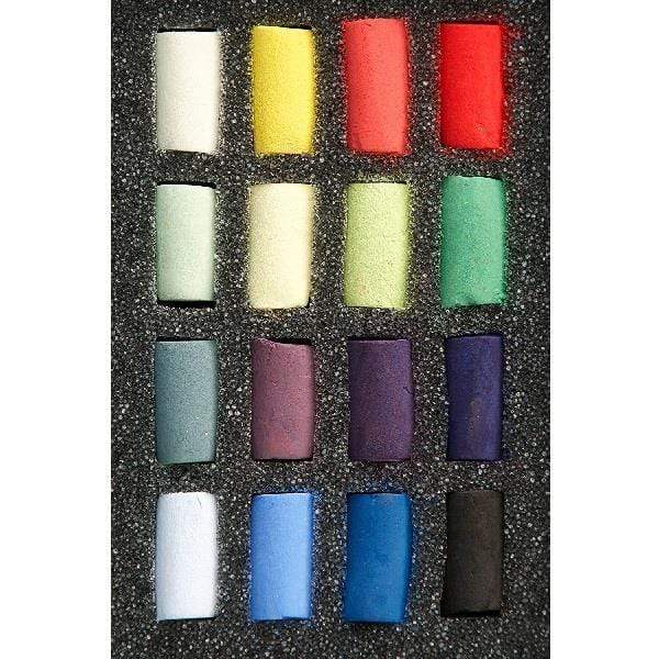 UNISON SOFT PASTEL SET Unison - Soft Pastel Set - 16 Pieces  - Starter Half Stick 16 - item# STARTER16HALF
